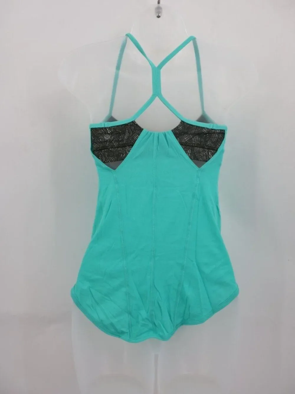 Lululemon Tank Top Womens 2 Green Roll Out Tank Bali Breeze Jazzy White Gator